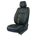 Vogue Knight Art Leather Car Seat Cover Black and Yellow For Maruti Brezza