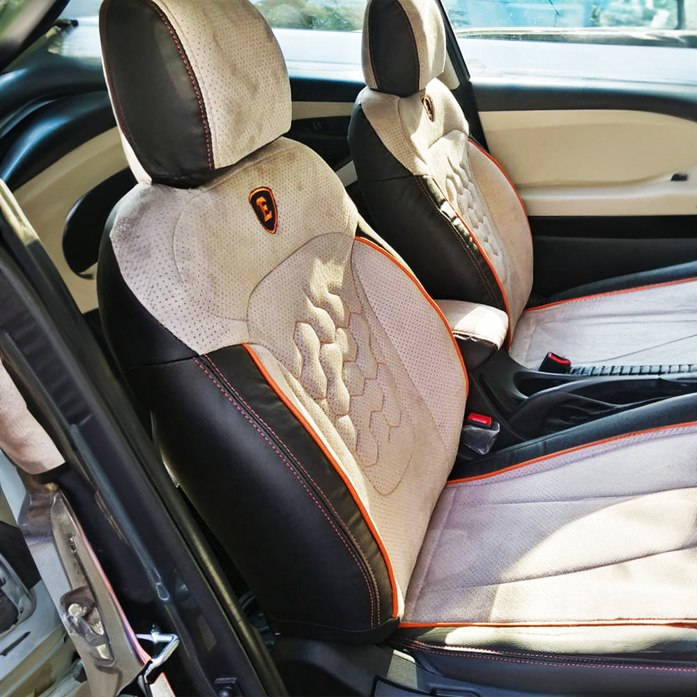 Icee Perforated Fabric Car Seat Cover For MG Astor