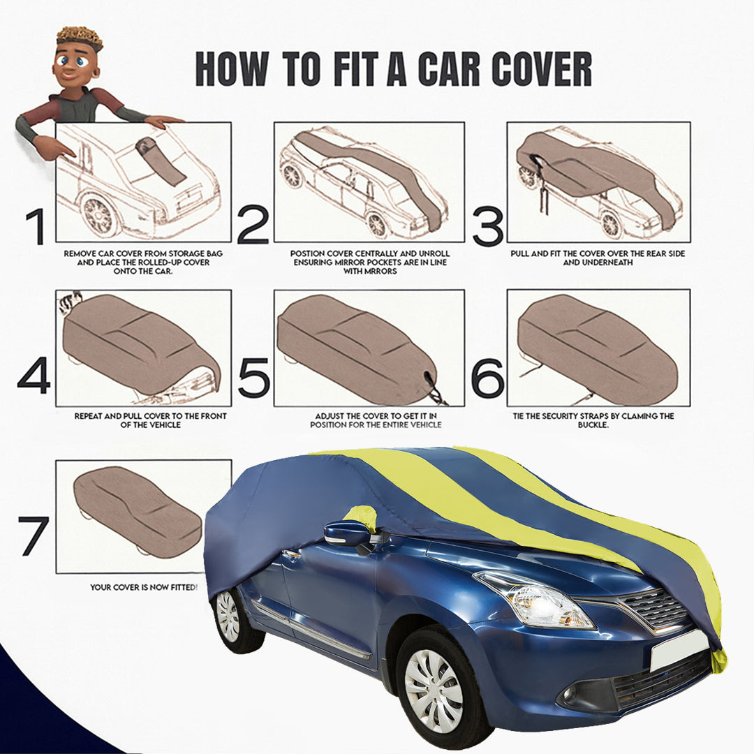 Fiat Punto Car Body Cover, Heat & Water Resistant with Side Mirror Pockets (ARC Series)