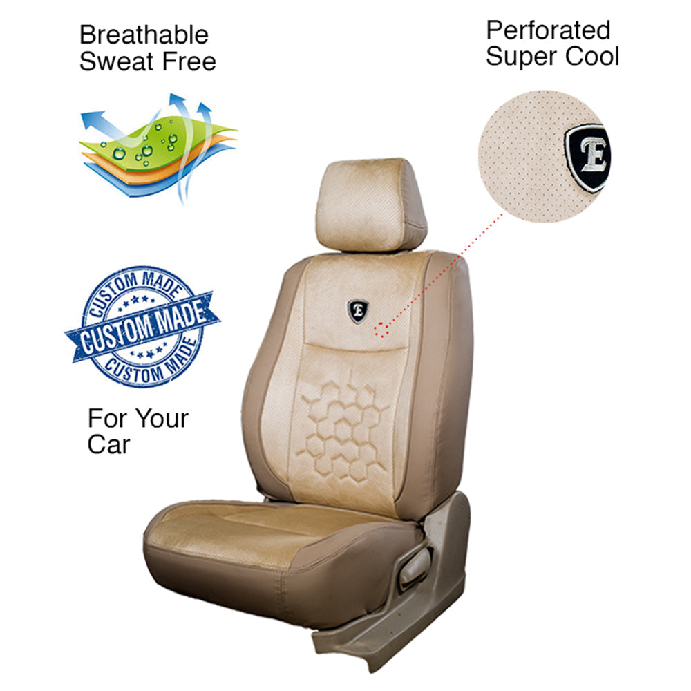 Icee Perforated Fabric Car Seat Cover For Skoda Rapid