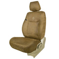Nubuck Patina Leather Feel Fabric Car Seat Cover Beige For Maruti Brezza