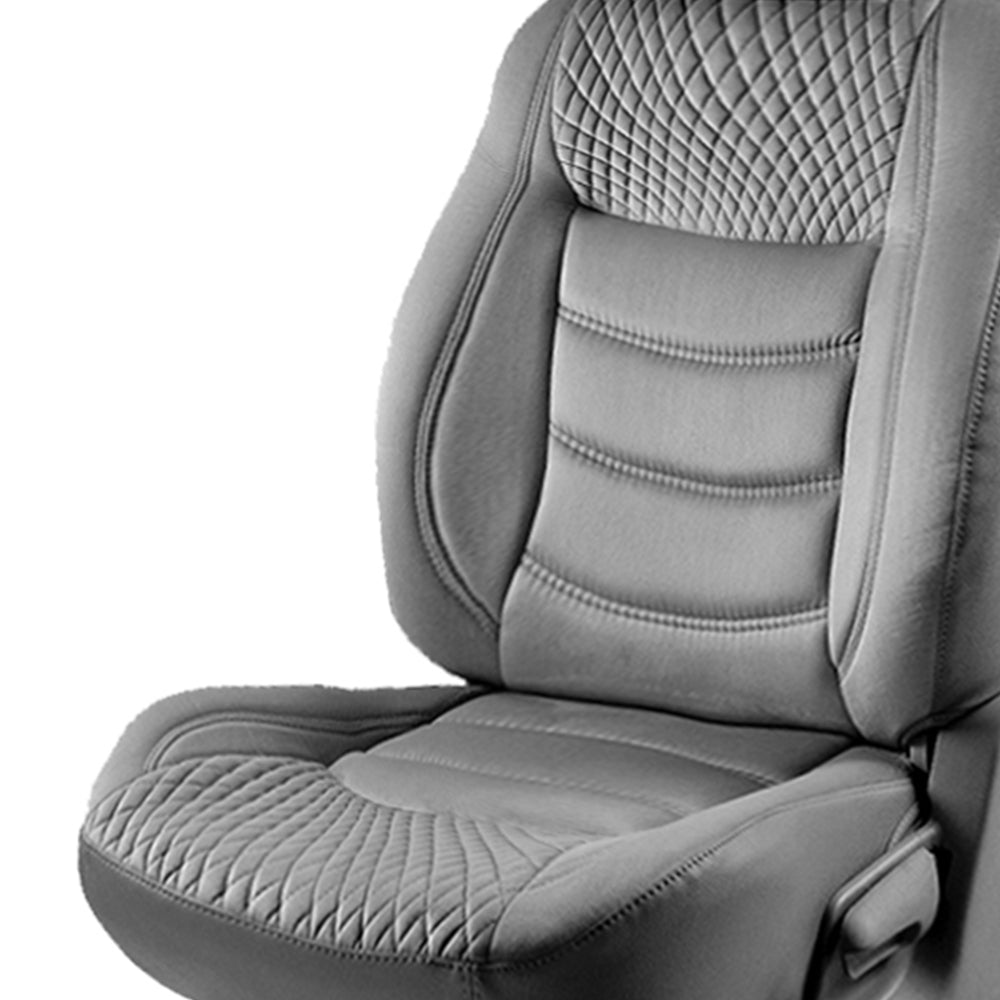 Veloba Crescent Velvet Fabric Car Seat Cover Grey For Citroen C3