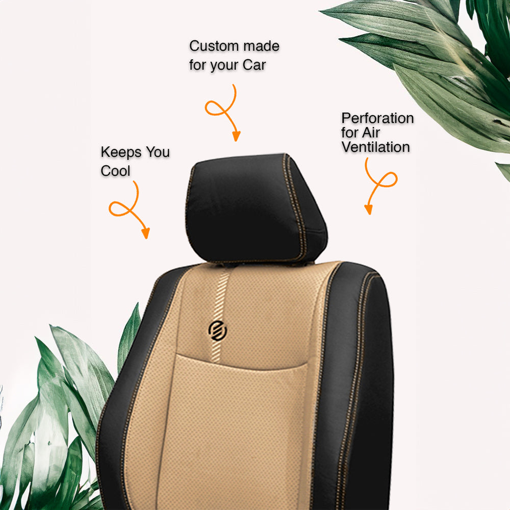 Venti 1 Duo Perforated Art Leather Car Seat Cover For Renault Kiger
