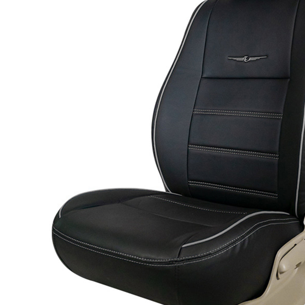 Vogue Urban Plus Art Leather Car Seat Cover Black and Grey For Mahindra Scorpio