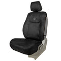 Nubuck Patina Leather Feel Fabric Airbag Friendly Car Seat Cover Black For Citroen C3