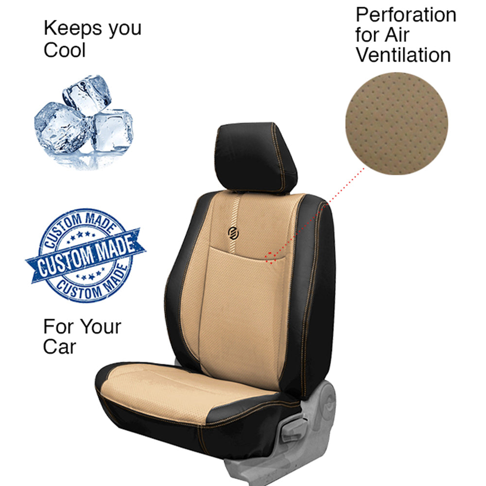 Venti 1 Duo Perforated Art Leather Car Seat Cover For Renault Kiger