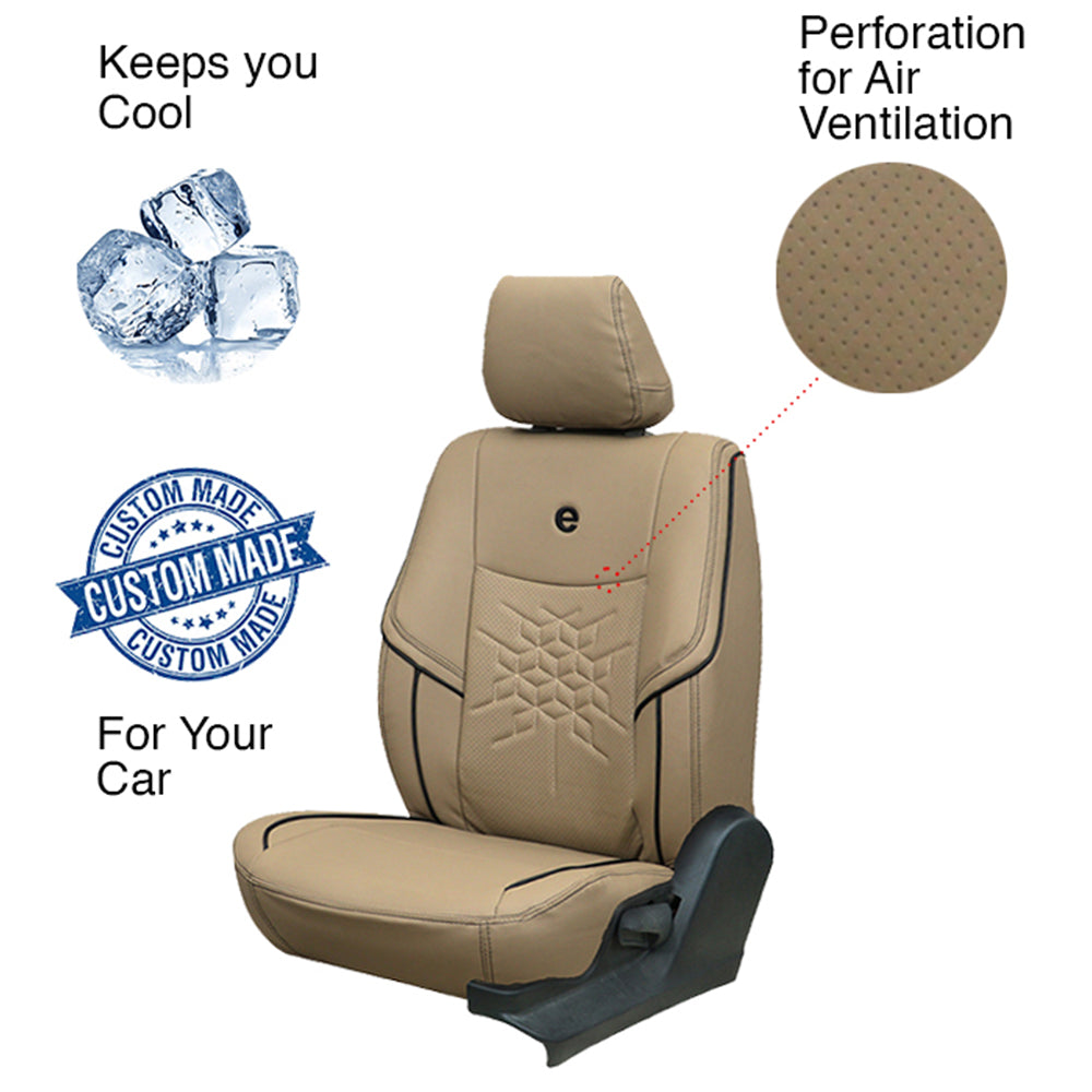 Venti 2 Perforated Art Leather Car Seat Cover For Maruti Wagon R