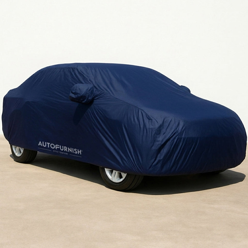 Mahindra Verito Vibe Car Body Cover, Heat & Water Resistant with Side Mirror Pockets (PARKER BLUE)