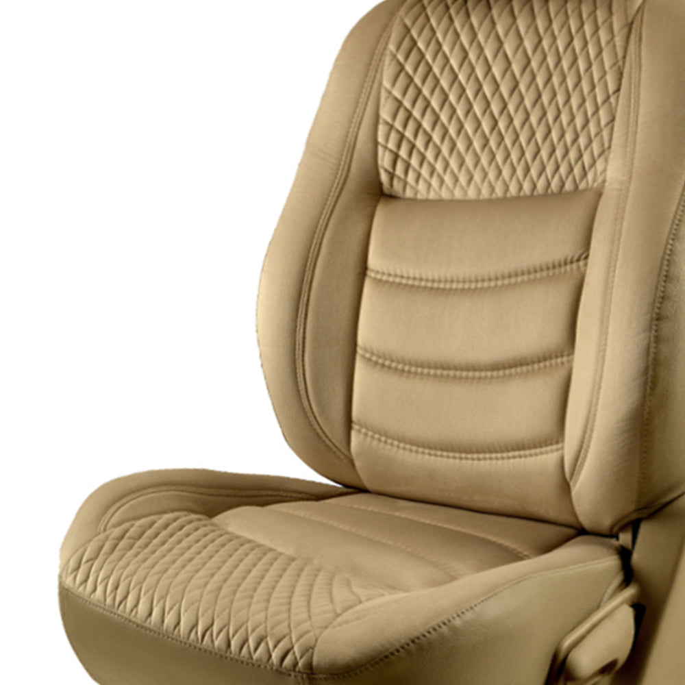 Crescent Bucket Fit Velvet Fabric Car Seat Cover For Kia Seltos