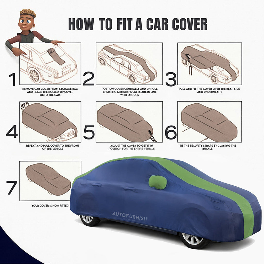 Maruti Ciaz 2014 Car Body Cover, Heat & Water Resistant with Side Mirror Pockets (ARC Series)