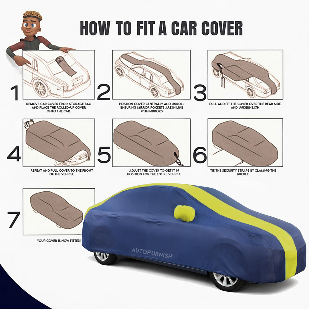 Hyundai Verna Transform Car Body Cover, Heat & Water Resistant with Side Mirror Pockets (ARC Series)