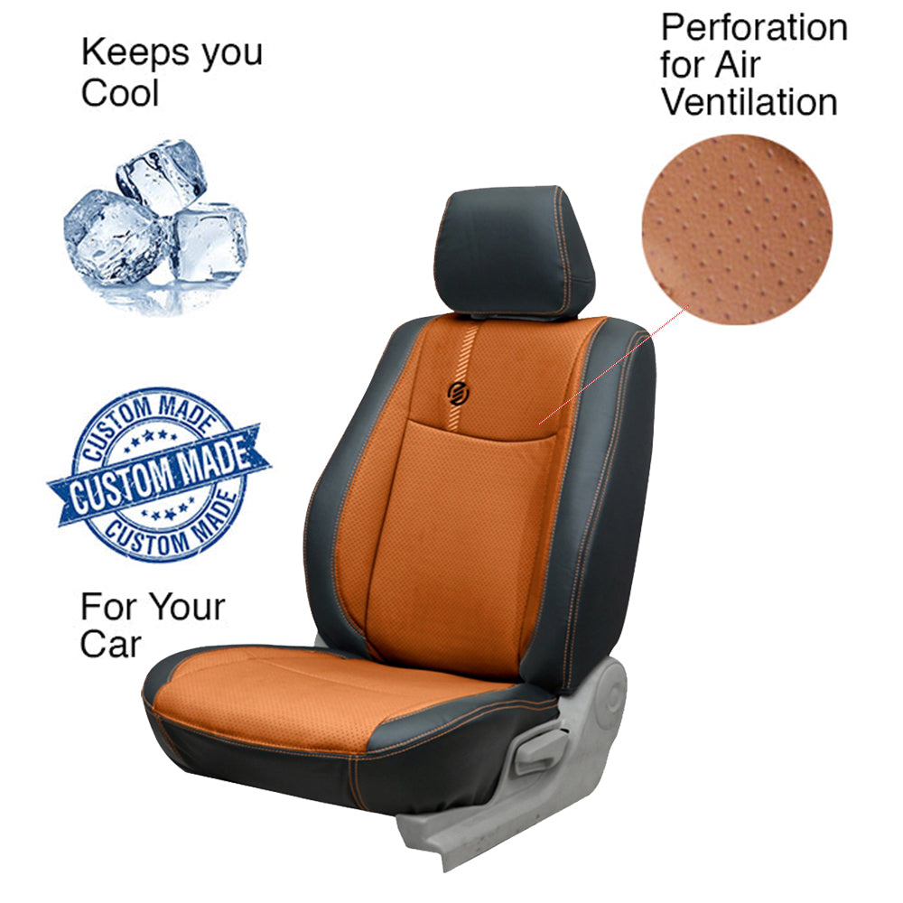 Venti 1 Duo Perforated Art Leather Car Seat Cover For Hyundai Eon