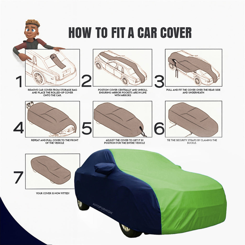 Hyundai Verna Transform Car Body Cover, Triple Stitched, Heat & Water Resistant with Side Mirror Pockets (SPORTY Series)