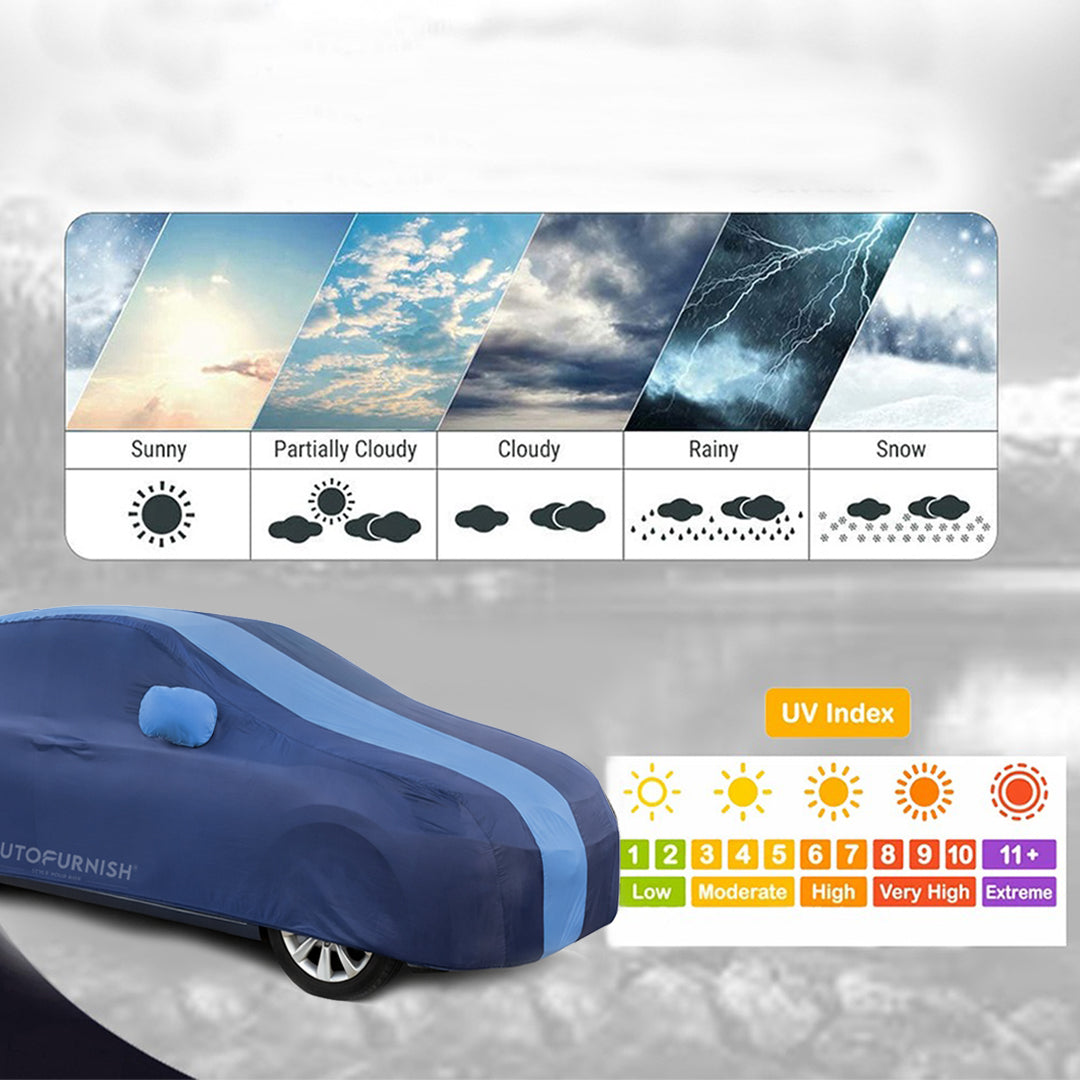 Skoda Rapid 2011-21 Car Body Cover, Heat & Water Resistant with Side Mirror Pockets (ARC Series)