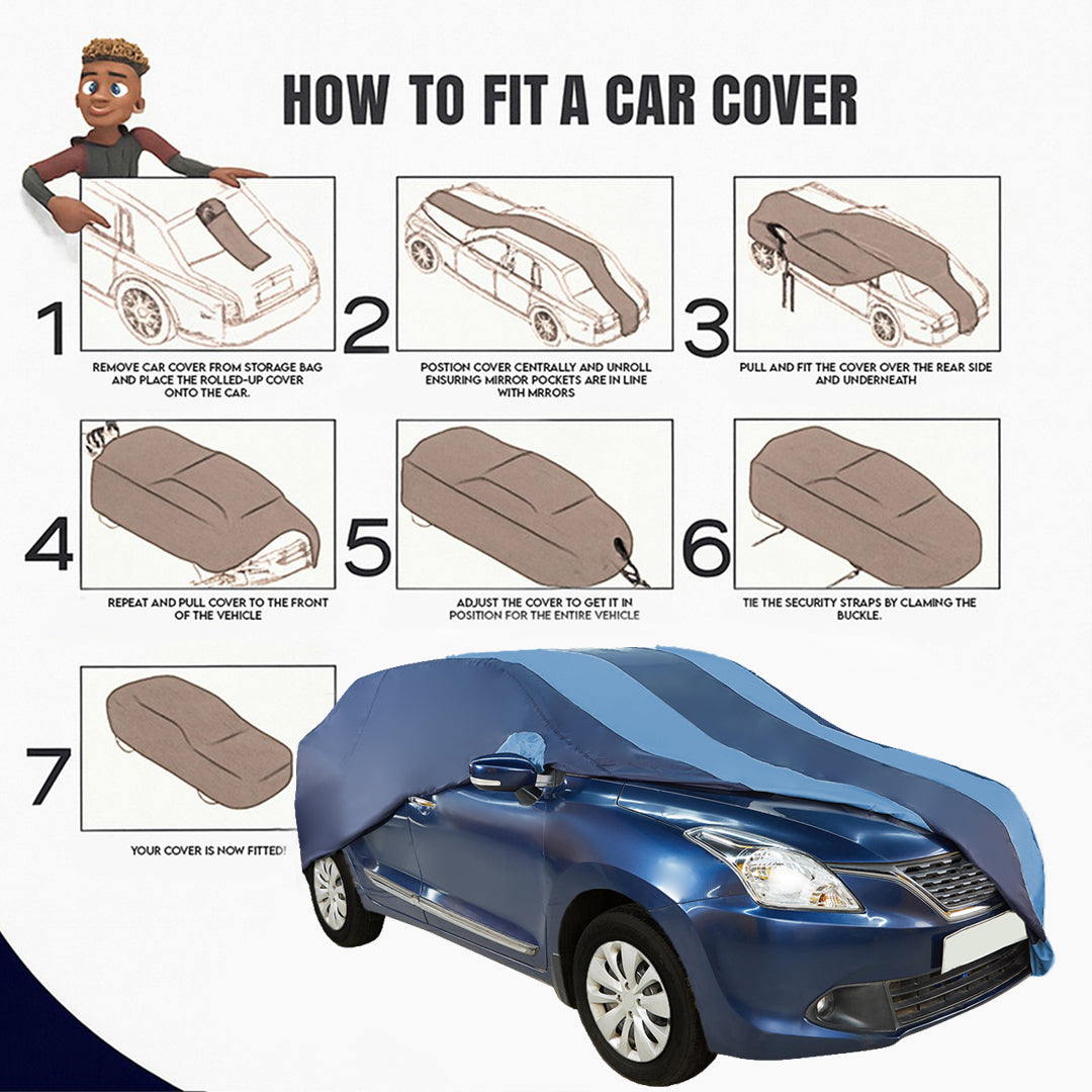Ford Figo 2015-19 Car Body Cover, Heat & Water Resistant with Side Mirror Pockets (ARC Series)