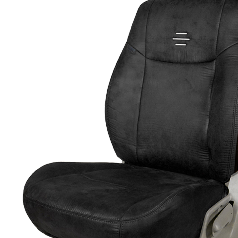 Nubuck Patina Leather Feel Fabric Car Seat Cover For Renault Kiger