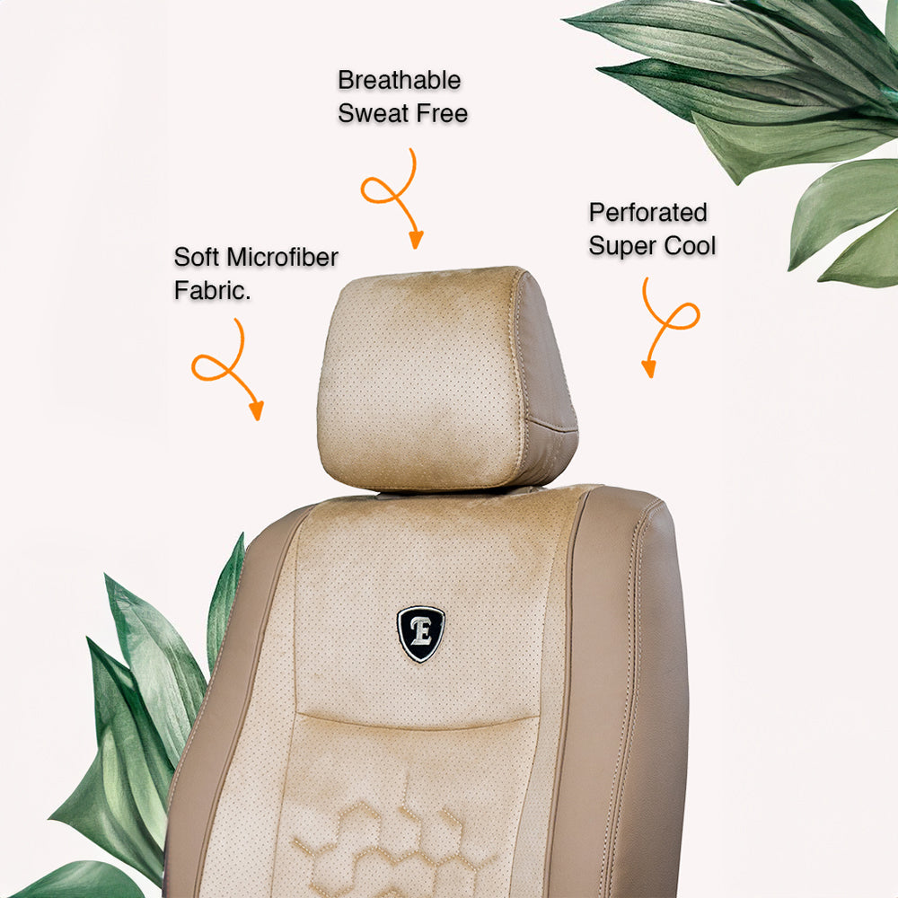 Icee Perforated Fabric Car Seat Cover For Skoda Rapid