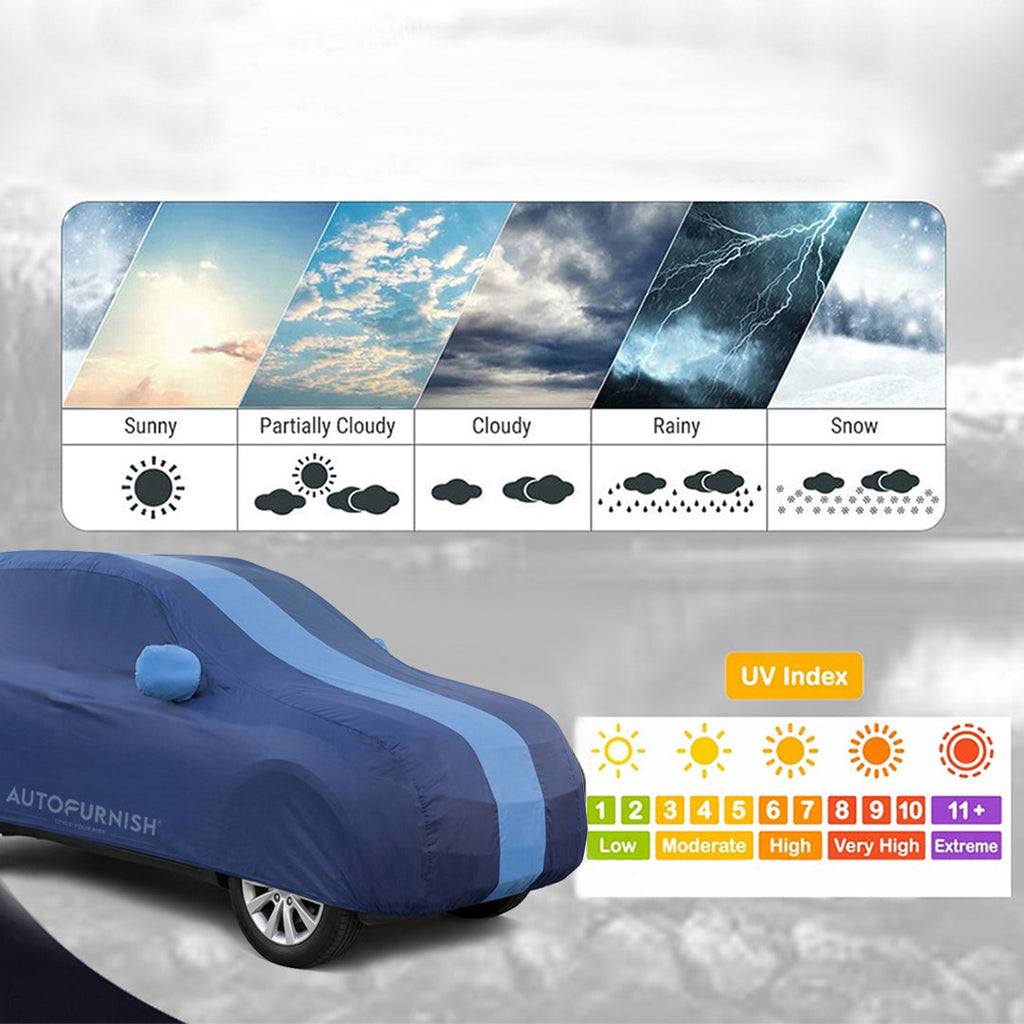 Datsun Redi Go 2016-20 Car Body Cover, Heat & Water Resistant with Side Mirror Pockets (ARC Series)