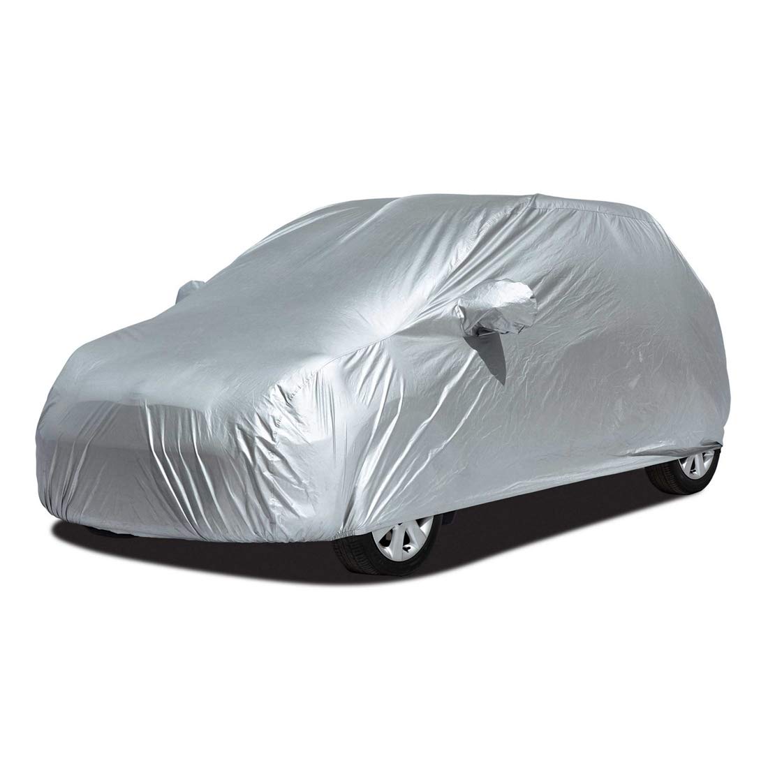 Hyundai i10 Car Body Cover, Heat & Water Resistant, Dustproof with Mirror Pockets (PREMIUM SILVER)