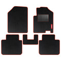 Cord Carpet Car Floor Mat Black and Red For Maruti Brezza