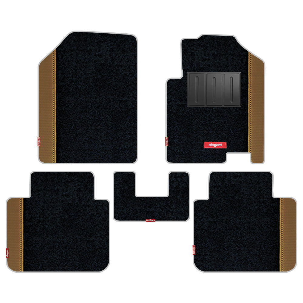 Duo Carpet Car Floor Mat Black and Beige For Maruti Brezza