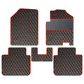 Luxury Leatherette Car Floor Mat Black and Red For Maruti Brezza