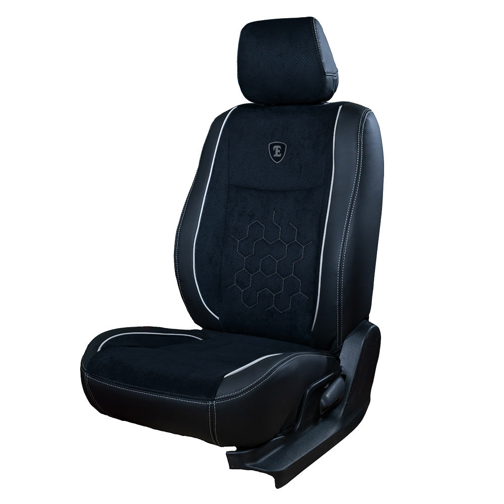 Icee Perforated Fabric Car Seat Cover Black and C-grey For Citroen C3