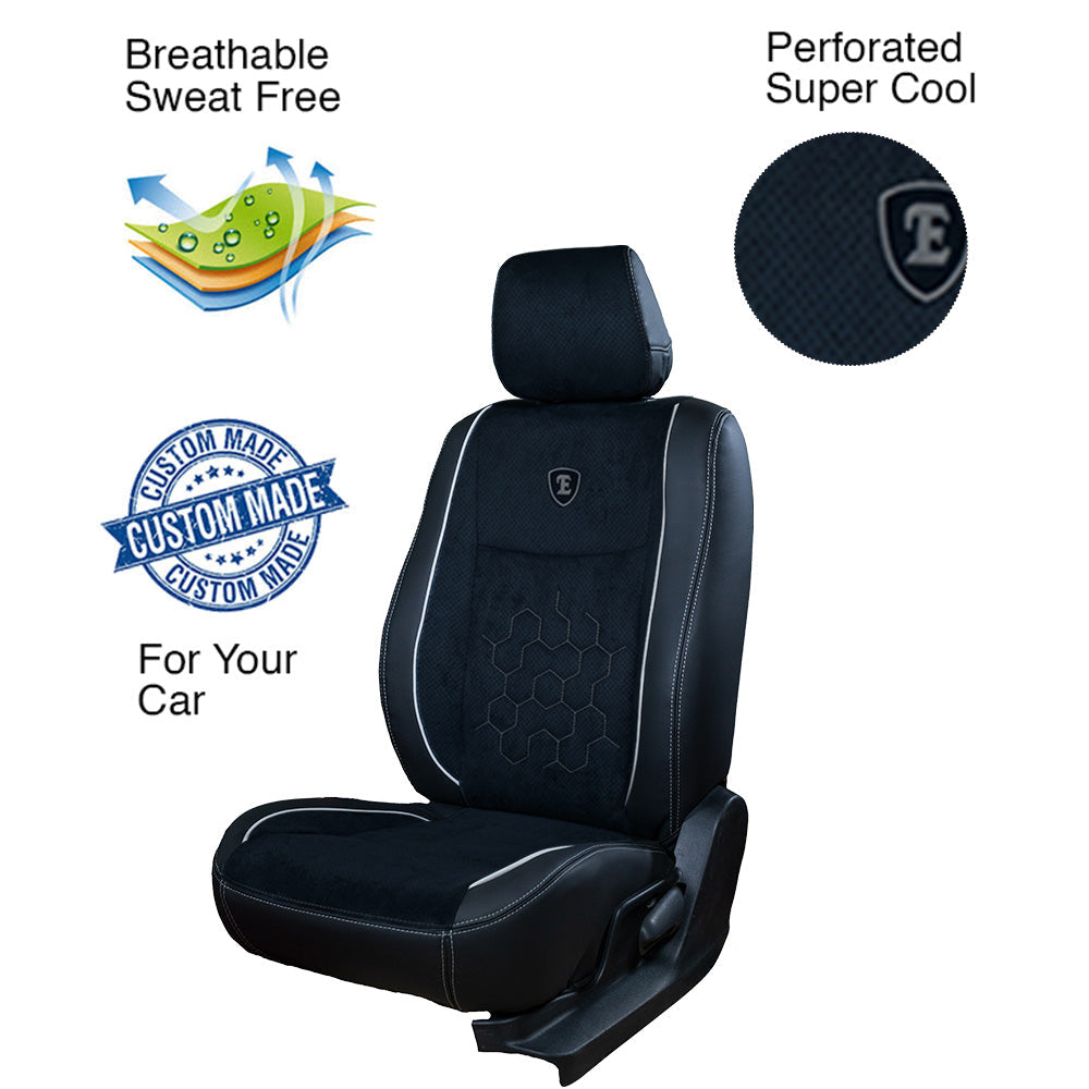 Icee Perforated Fabric Car Seat Cover For Hyundai Eon