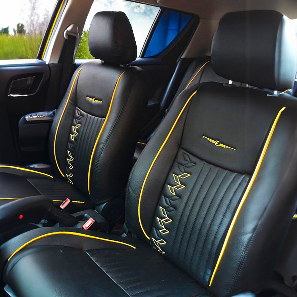 Knight Bucket Fit Art Leather Car Seat Cover For Skoda Kushaq