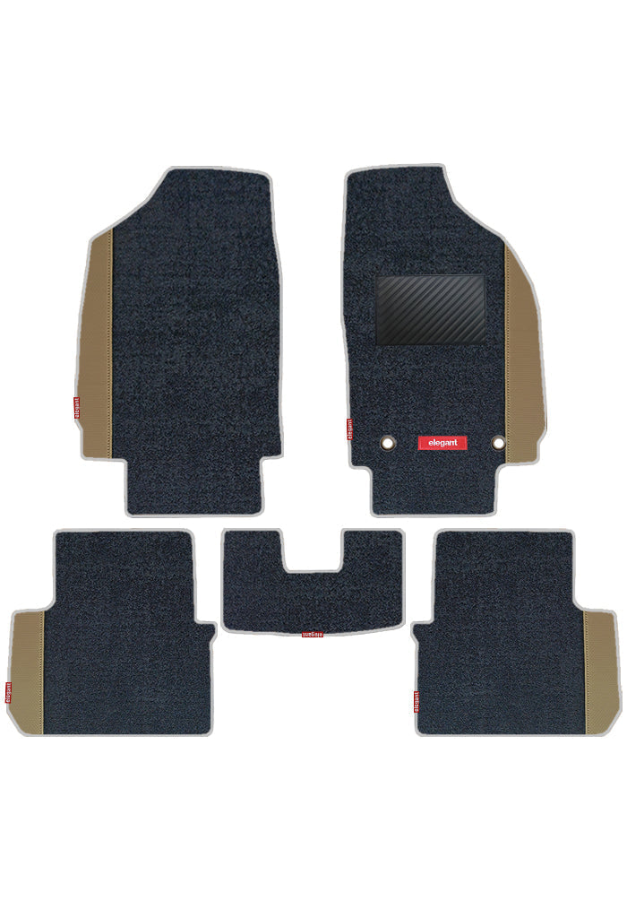 Duo Carpet Car Floor Mat Black and Beige For Citroen C3