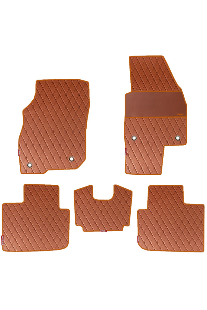 Luxury Leatherette Car Floor Mat For Skoda Kushaq