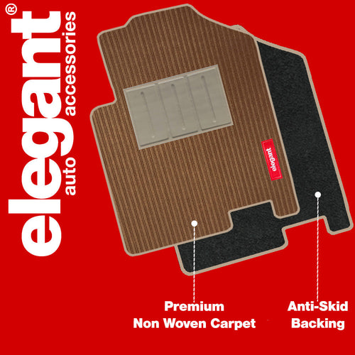 Cord Carpet Car Floor Mat Beige For Maruti Dzire