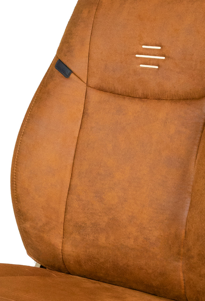 Nubuck Patina Leather Feel Fabric Car Seat Cover Tan For Toyota Urban Cruiser