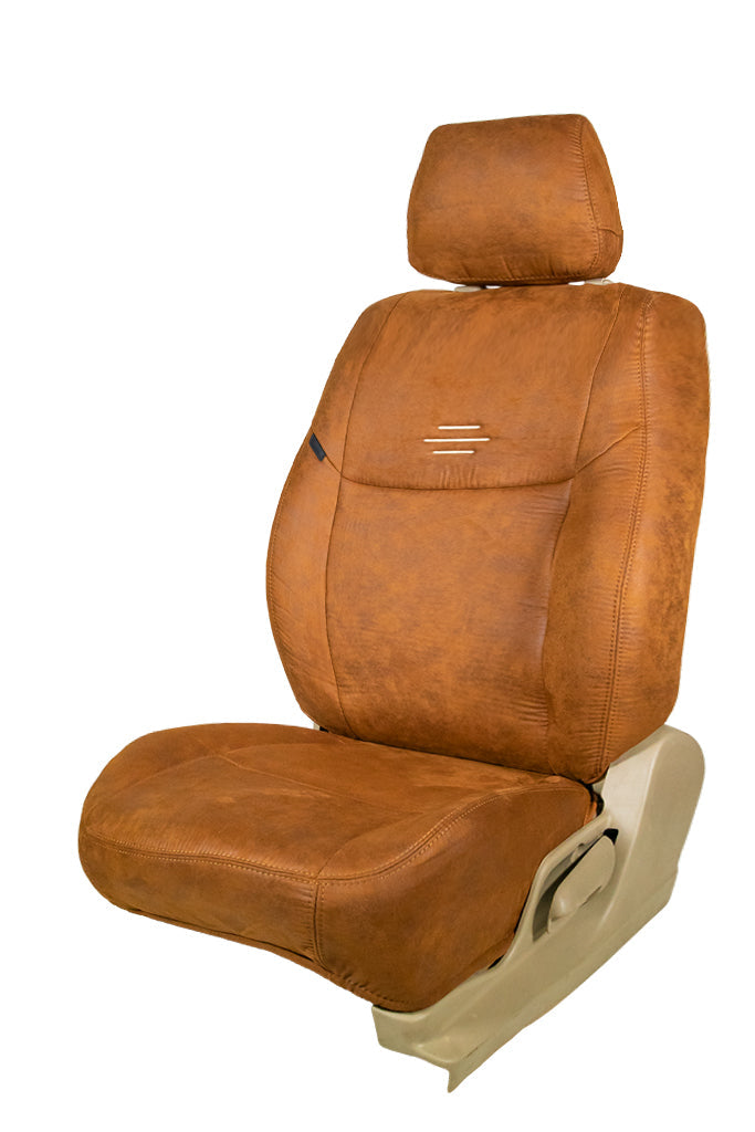 Nubuck Patina Leather Feel Fabric Car Seat Cover Tan For Toyota Urban Cruiser