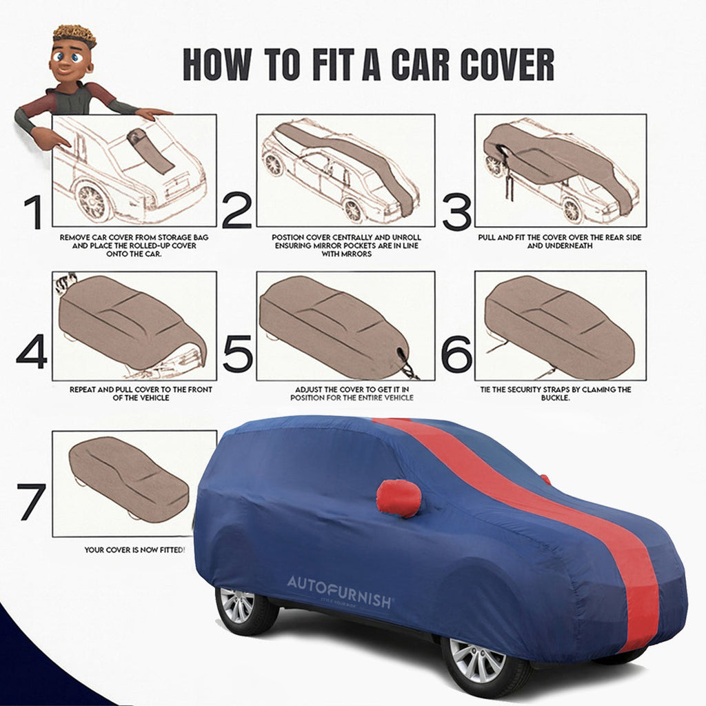 Datsun Redi Go 2016-20 Car Body Cover, Heat & Water Resistant with Side Mirror Pockets (ARC Series)