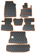 Luxury Leatherette Car Floor Mat Black and Orange For Mahindra Scorpio