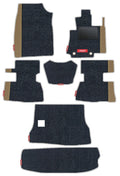 Duo Carpet Car Floor Mat Black and Beige For Mahindra Scorpio