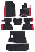 Duo Carpet Car Floor Mat Black and Red For Mahindra Scorpio
