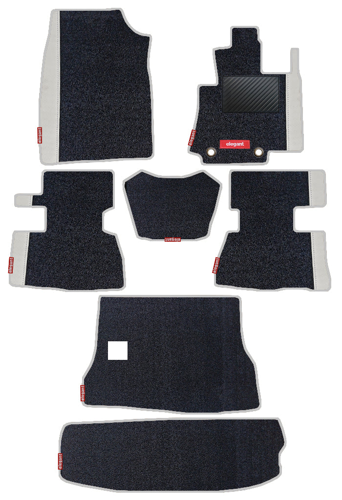 Duo Carpet Car Floor Mat Black and White For Mahindra Scorpio