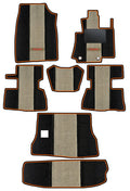 Edge Carpet Car Floor Mat Black and Beige For Mahindra Scorpio