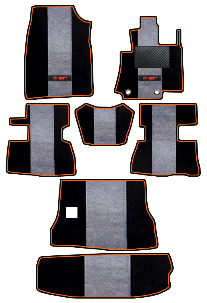 Edge Carpet Car Floor Mat Black and Grey For Mahindra Scorpio