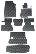 Luxury Leatherette Car Floor Mat Black and White For Mahindra Scorpio