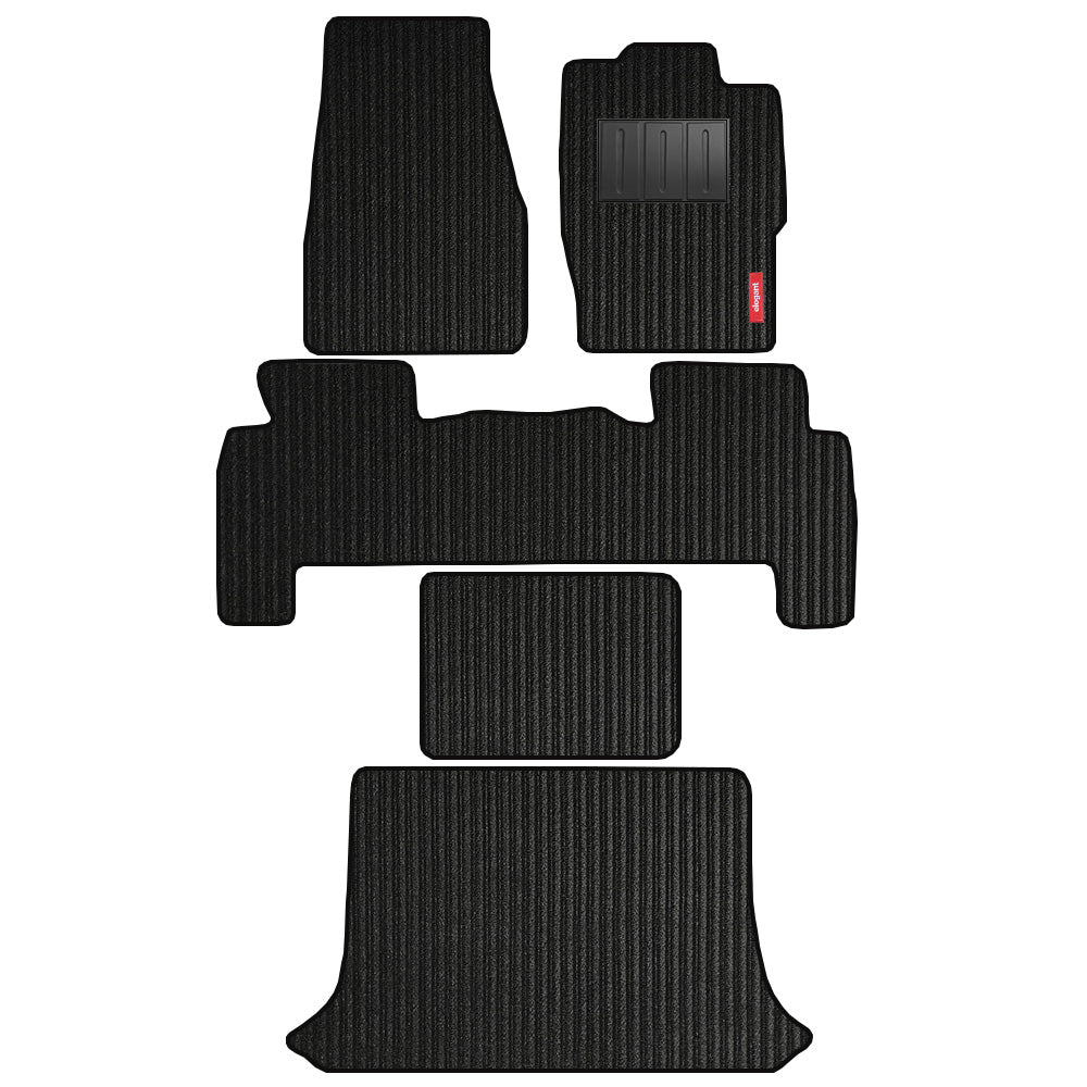 Cord Carpet Car Floor Mat Black For Mahindra Scorpio