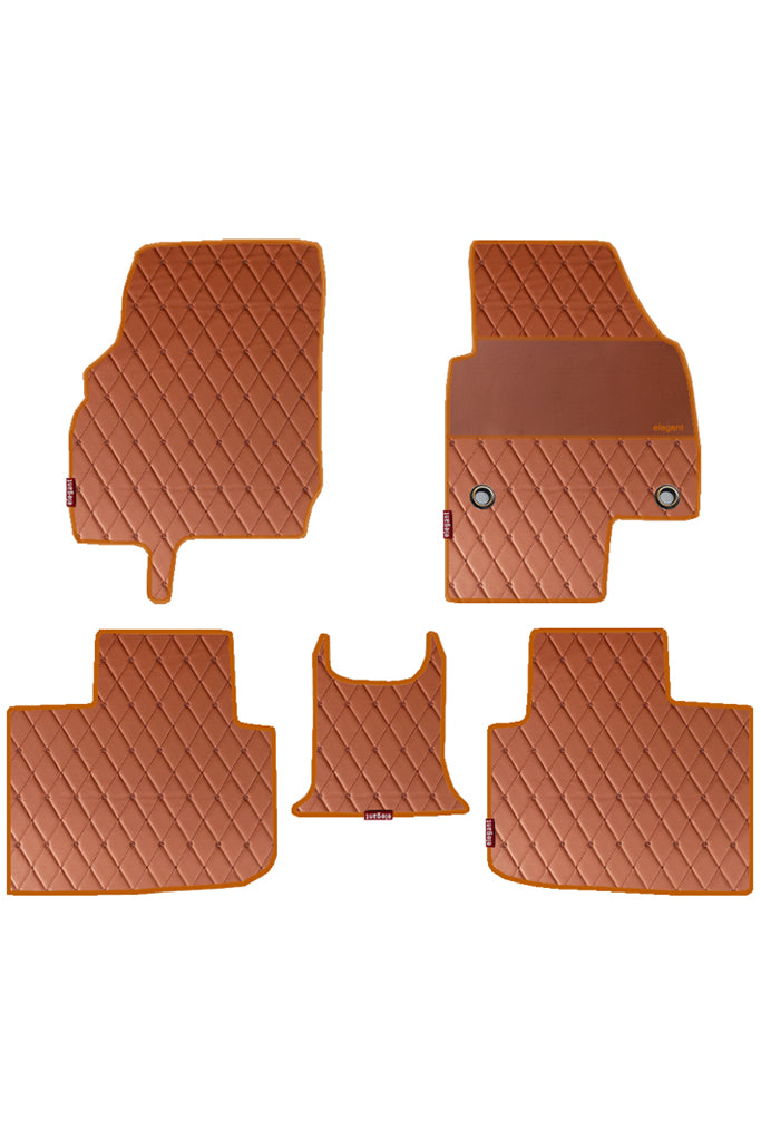 Luxury Leatherette Car Floor Mat For Skoda Slavia