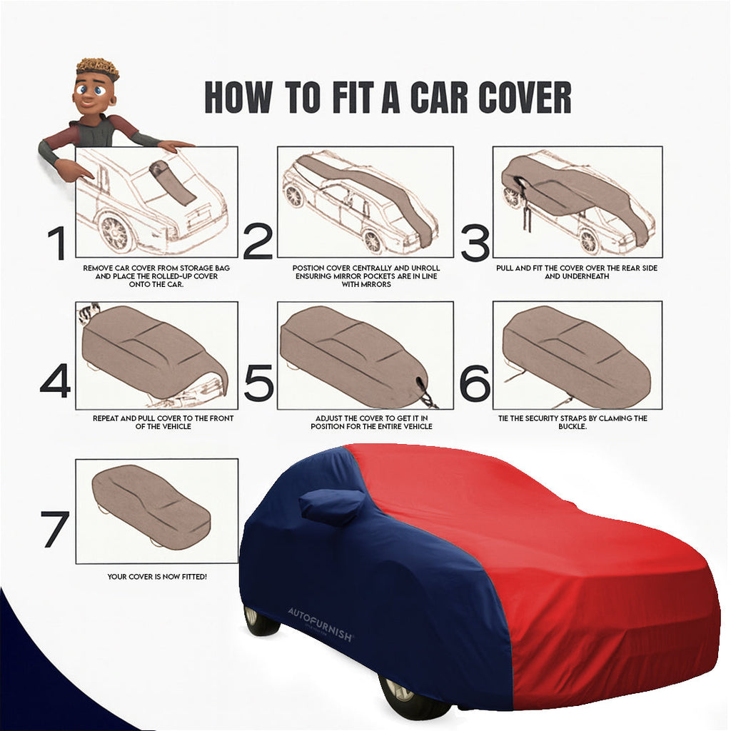 Hyundai i20 Active 2015 Car Body Cover, Triple Stitched, Heat & Water Resistant with Side Mirror Pockets (SPORTY Series)