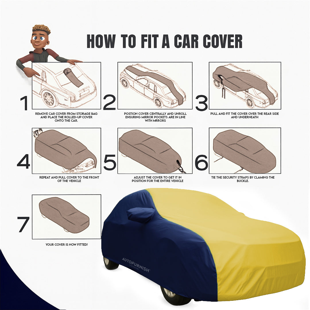 Maruti Ignis Car Body Cover, Triple Stitched, Heat & Water Resistant with Side Mirror Pockets (SPORTY Series)