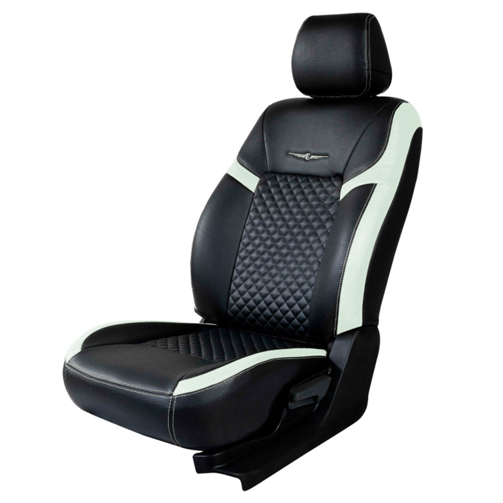 Vogue Star Art Leather Car Seat Cover Black and Grey For Maruti Brezza