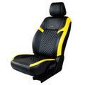 Vogue Star Art Leather Car Seat Cover Black and Yellow For Citroen C3