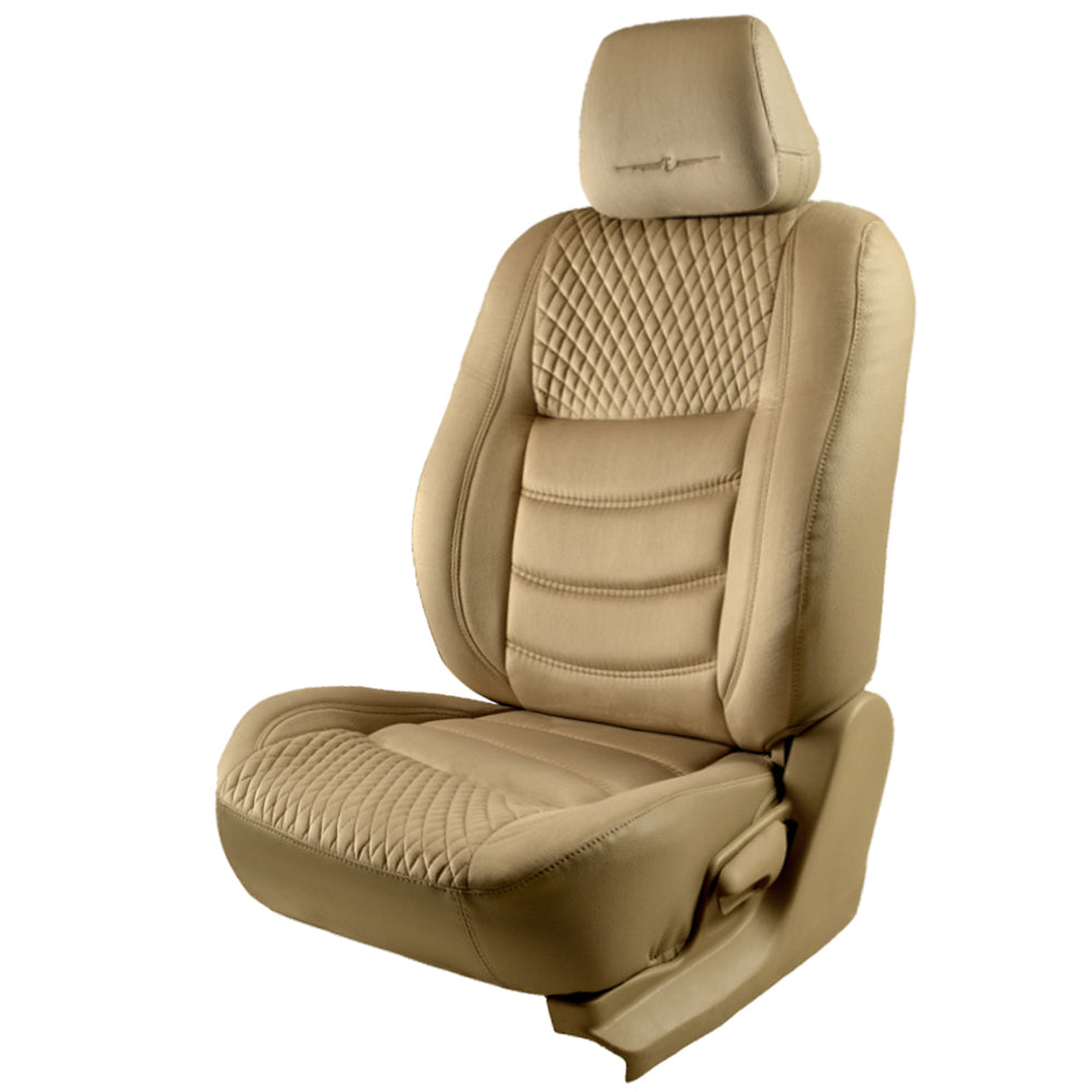 Crescent Bucket Fit Velvet Fabric Car Seat Cover For Tata Punch