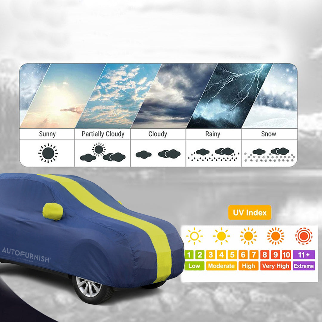 Datsun Redi Go 2016-20 Car Body Cover, Heat & Water Resistant with Side Mirror Pockets (ARC Series)